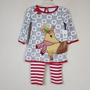 NWT 2T Emily Rose Reindeer Christmas Outfit
